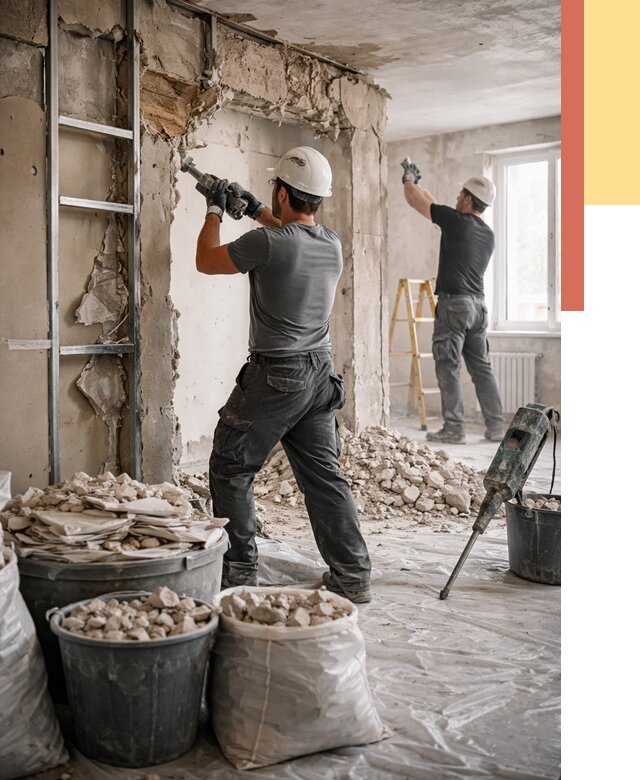 Демонтажные работы в Череповце от 2760 руб. — услуги и цена под ключ | ОТДЕЛОЧНИК-Чрп