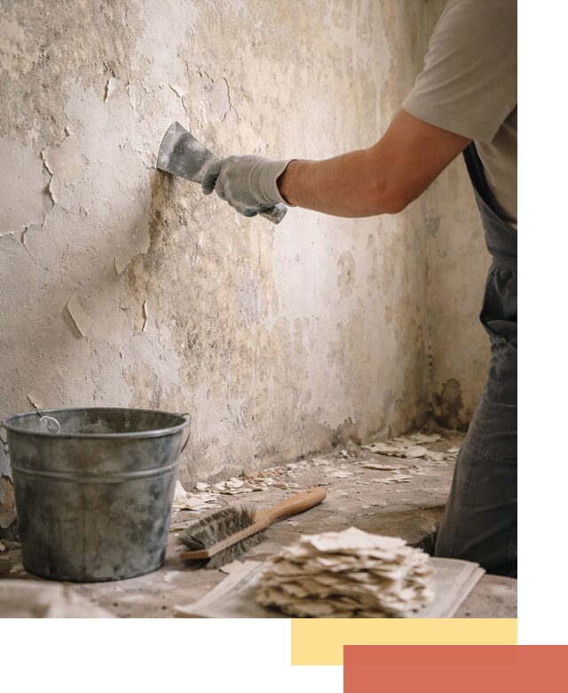 Удаление старой краски со стен в Череповце качественно и быстро