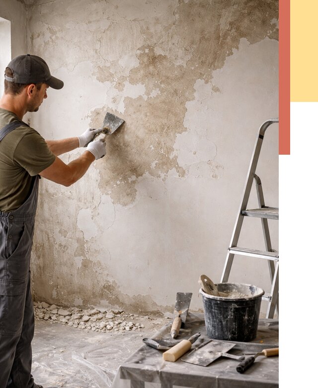 Снятие старой шпаклевки в Череповце от 1891 руб. — быстро и недорого | ОТДЕЛОЧНИК-Чрп