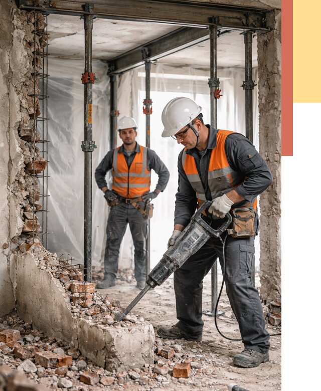 Снос несущих стен в Череповце от 10477 руб. — демонтаж несущей стены под ключ | ОТДЕЛОЧНИК-Чрп