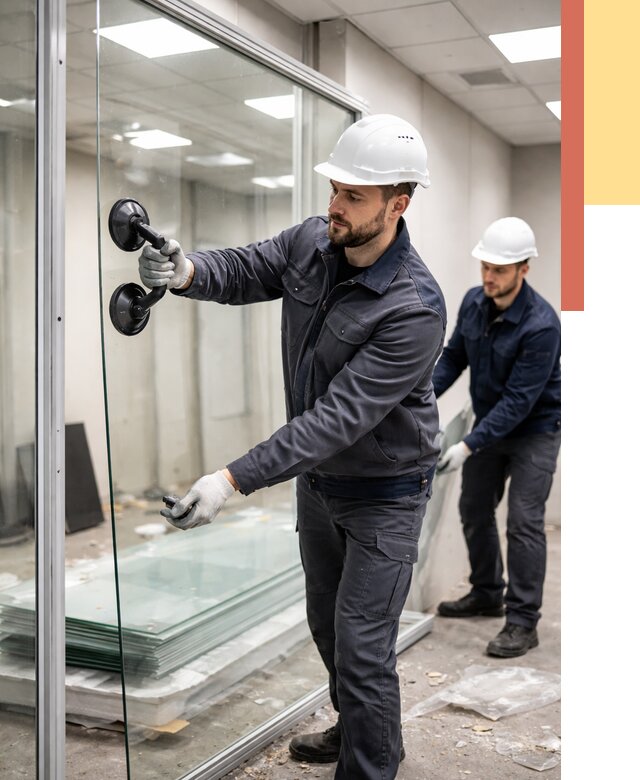 Демонтаж стеклянных перегородок в Череповце от 3271 руб. — быстро и недорого | ОТДЕЛОЧНИК-Чрп