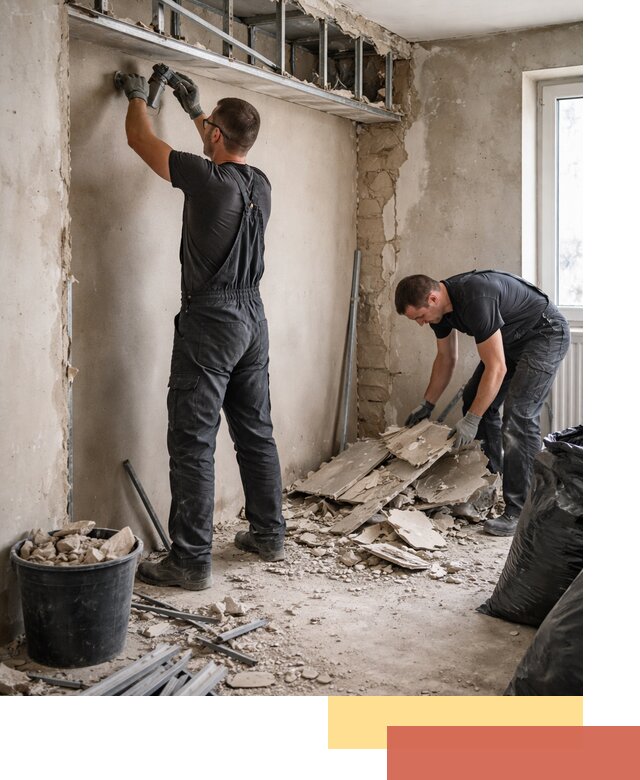 Демонтаж короба из гипсокартона в Череповце быстро и аккуратно