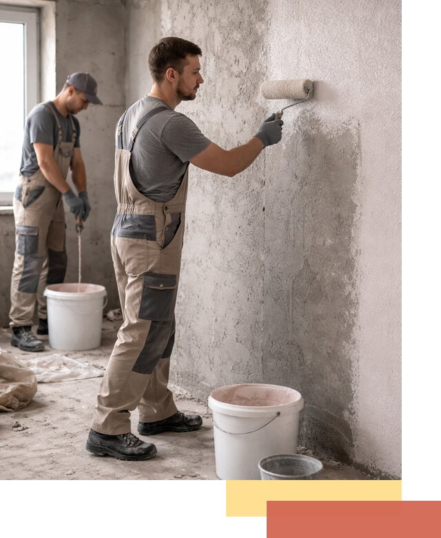 Нанесение бетоноконтакта на стены в Череповце для последующей отделки