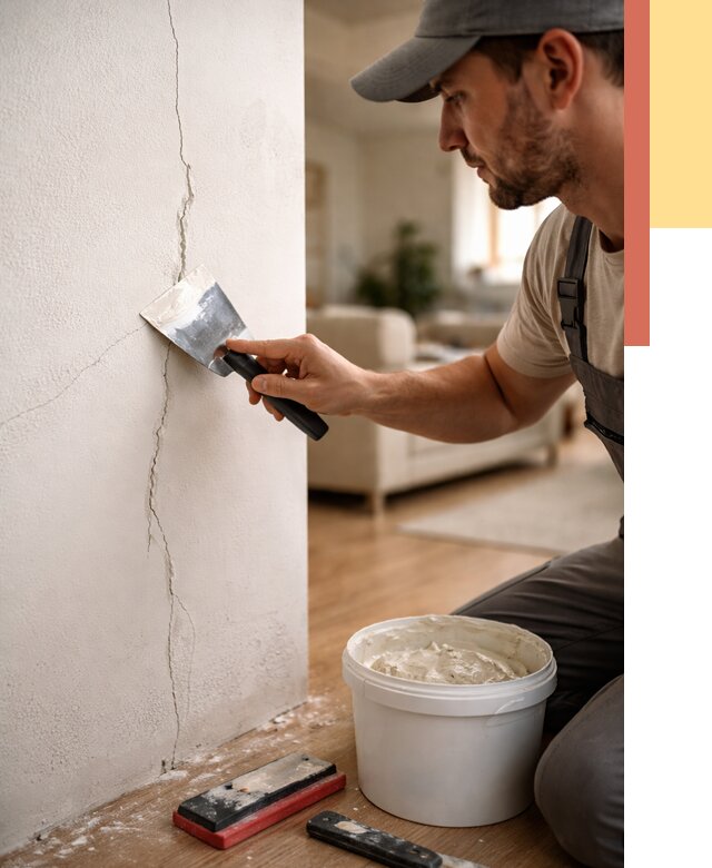 Заделка трещин и сколов в Череповце от 2504 руб. — быстро и недорого | ОТДЕЛОЧНИК-Чрп