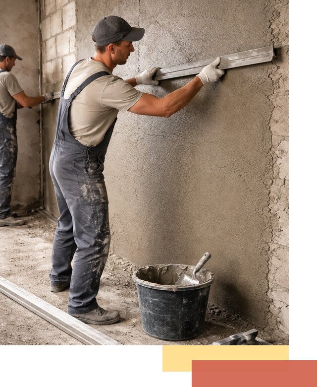 Штукатурка стен цементно-песчаная в Череповце профессионально
