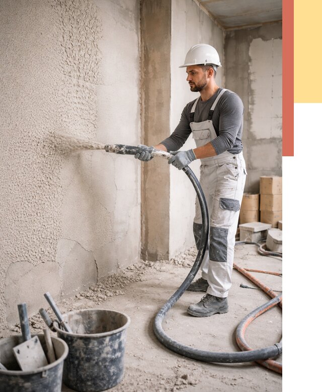 Машинная штукатурка стен в Череповце под ключ от 6644 руб./м2 | ОТДЕЛОЧНИК-Чрп