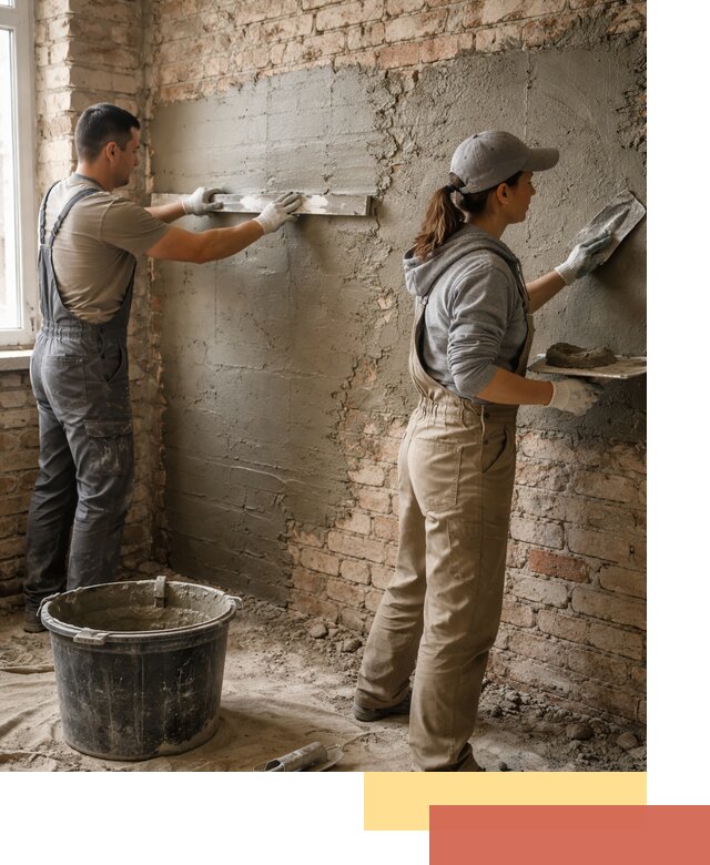 Штукатурка кирпичных стен в Череповце — качественно и надежно