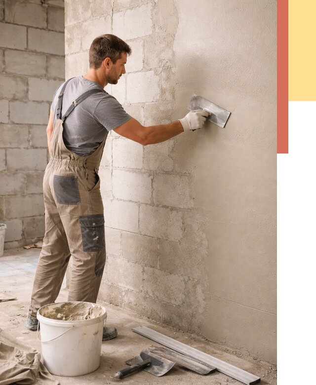 Штукатурка стен из газобетона в Череповце от 2146 руб./м2 — быстро и недорого | ОТДЕЛОЧНИК-Чрп