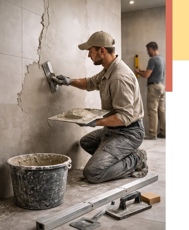 Штукатурка стен в ванной в Череповце от 4599 руб./м² — выравнивание под ключ | ОТДЕЛОЧНИК-Чрп