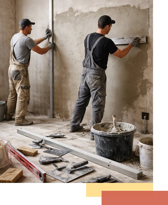 Профессиональная штукатурка стен под плитку в Череповце