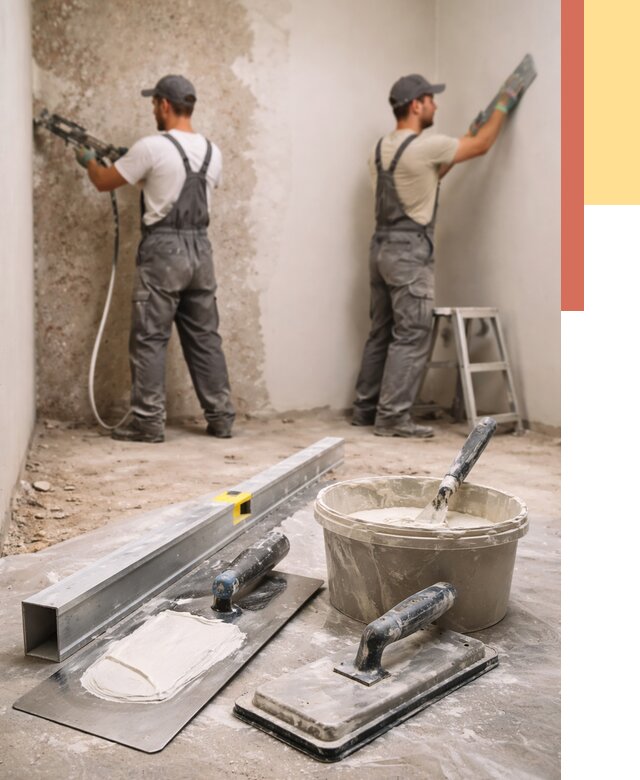 Штукатурка стен под обои в Череповце от 4599 руб./м2 — выравнивание под обои | ОТДЕЛОЧНИК-Чрп