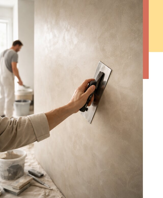 Венецианская штукатурка в Череповце от 3577 руб/м² — нанесение стен под ключ | ОТДЕЛОЧНИК-Чрп