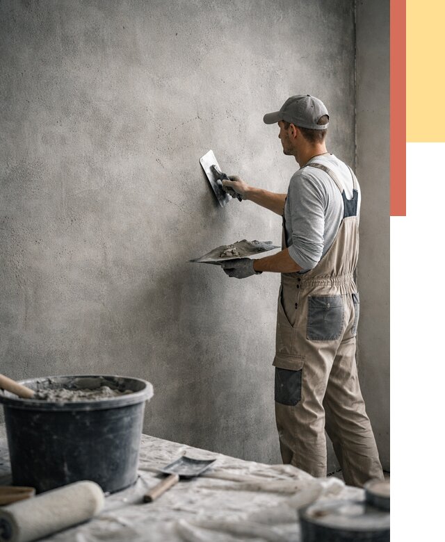 Декоративная штукатурка под бетон в Череповце от 2555 руб./м² — нанесение под ключ | ОТДЕЛОЧНИК-Чрп