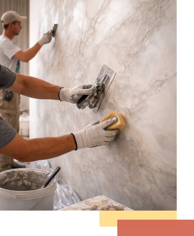 Декоративная штукатурка под мрамор в Череповце для стен и потолков