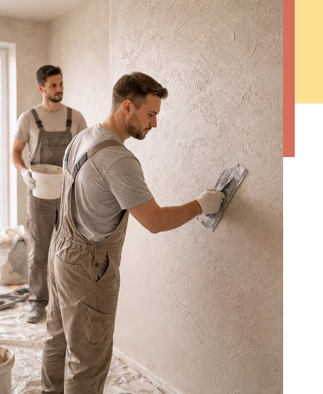 Фактурная штукатурка стен в Череповце от 4293 руб./м² — заказать под ключ | ОТДЕЛОЧНИК-Чрп