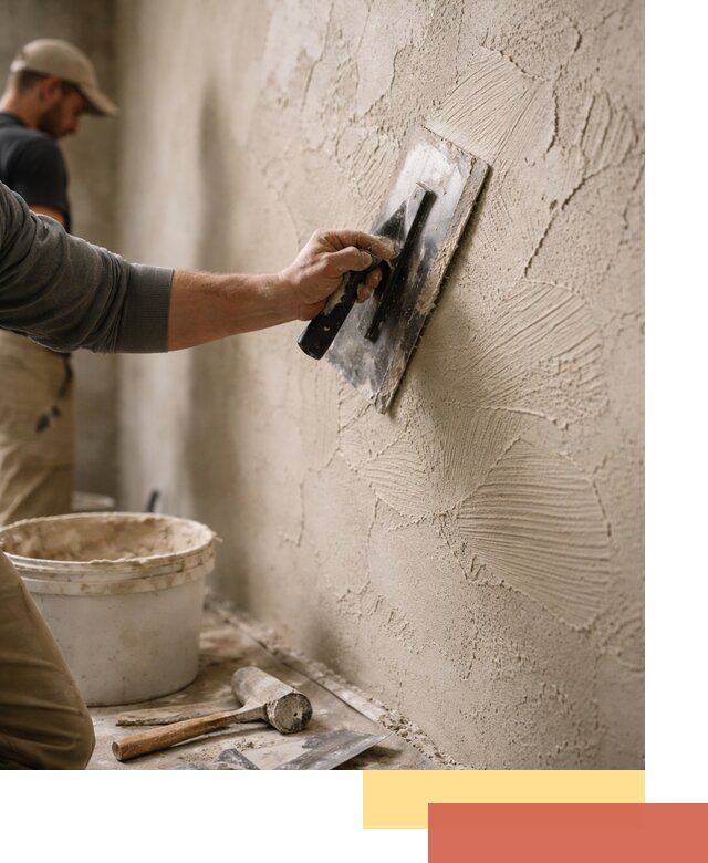 Фактурная штукатурка стен в Череповце — монтаж, отделка, реставрация