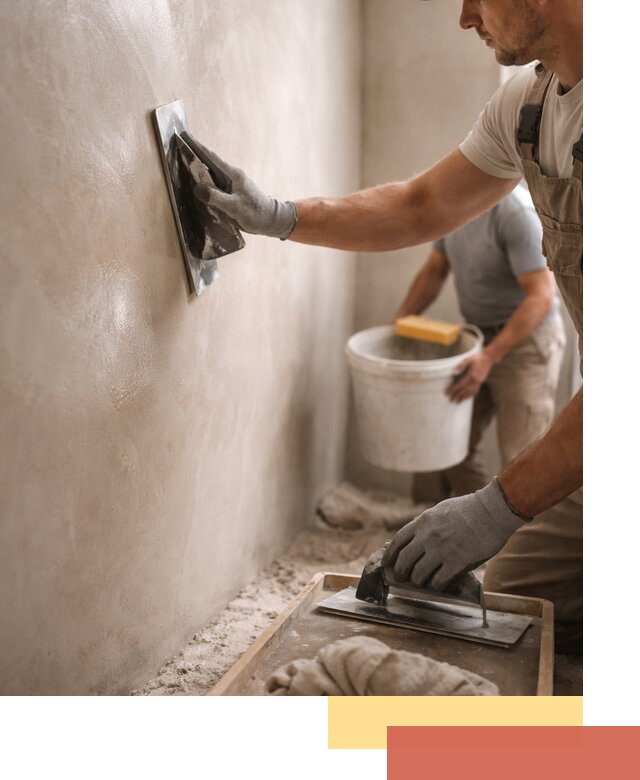 Нанесение марокканской штукатурки таделакт в Череповце