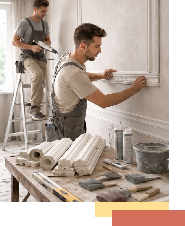 Монтаж лепнины на стены в Череповце профессионально и качественно