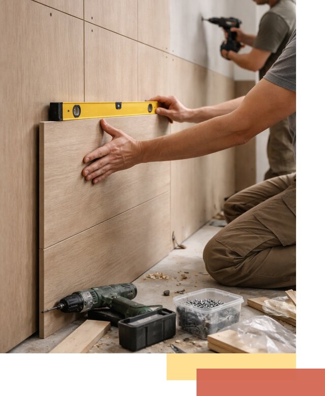 Профессиональный монтаж МДФ панелей на стены в Череповце