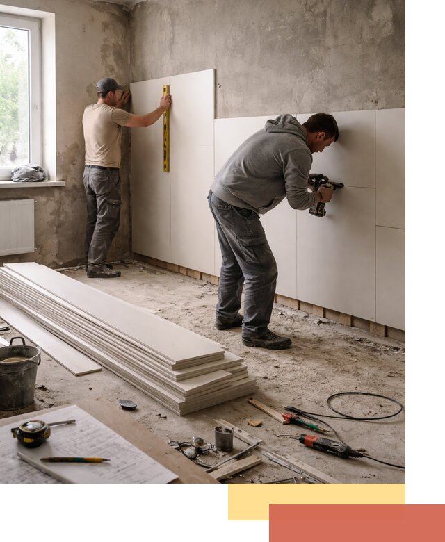 Монтаж ПВХ панелей на стены в Череповце качественно и быстро