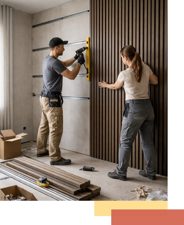 Монтаж реечных панелей на стены в Череповце