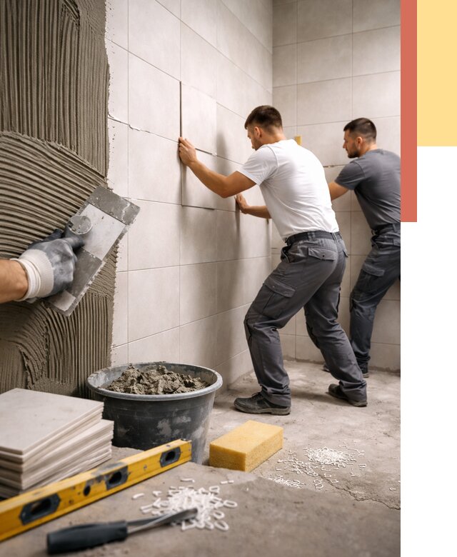 Укладка плитки на стены в Череповце от 869 руб. — качественно и недорого | ОТДЕЛОЧНИК-Чрп