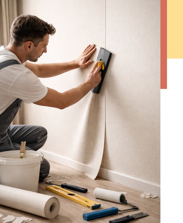 Поклейка виниловых обоев в Череповце от 4599 руб. | Быстро и недорого — ОТДЕЛОЧНИК-Чрп