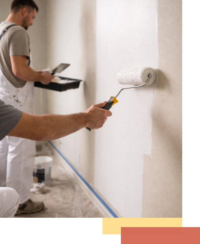 Покраска стен акриловой краской профессионально в Череповце