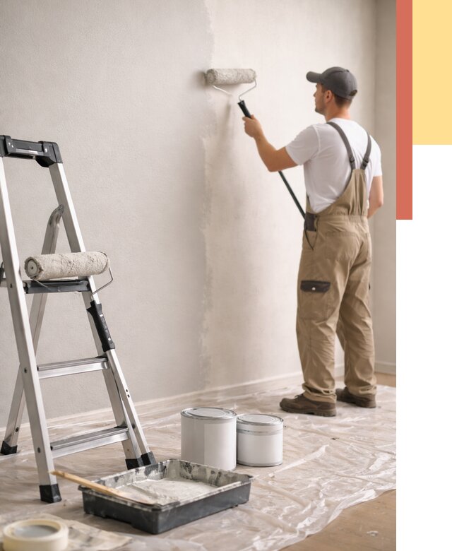 Покраска стен латексной краской в Череповце от 4599 руб. за м2 | ОТДЕЛОЧНИК-Чрп