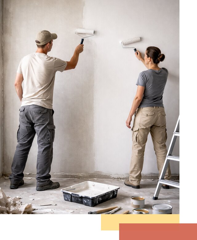 Окраска стен по стеклохолсту в Череповце качественно и долговечно