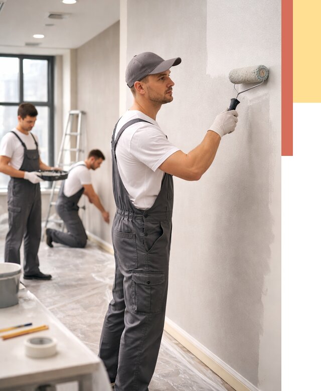 Покраска стен в офисе в Череповце от 8688 руб. — быстро и недорого | ОТДЕЛОЧНИК-Чрп