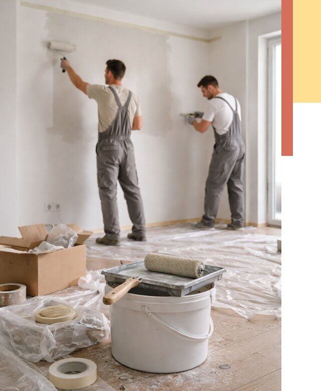 Покраска стен в квартире в Череповце от 2555 руб/м2 — быстро и недорого | ОТДЕЛОЧНИК-Чрп