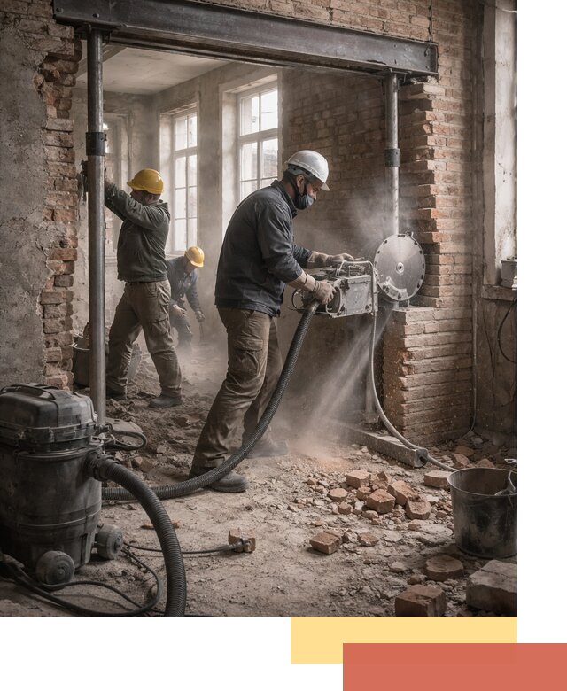 Прорезка проема в стене под дверной или оконный проем в Череповце