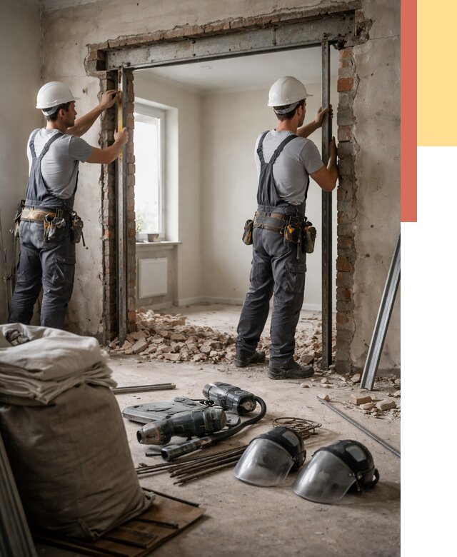 Расширение дверного проема в Череповце от 12776 руб. под ключ | ОТДЕЛОЧНИК-Чрп