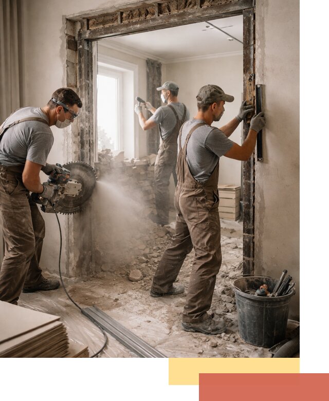 Расширение дверного проема под установку новой двери в Череповце