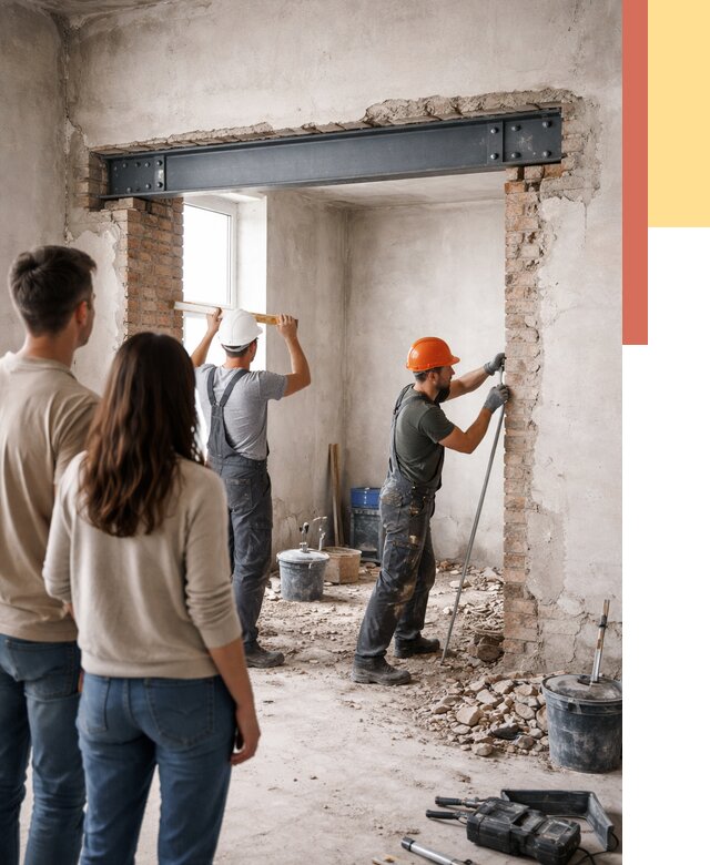 Усиление проема в стене в Череповце от 9710 руб. — усиление дверного проема металлоконструкцией | ОТДЕЛОЧНИК-Чрп