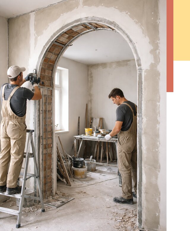 Устройство арочного проема в Череповце от 9710 руб. под ключ — быстро и недорого | ОТДЕЛОЧНИК-Чрп