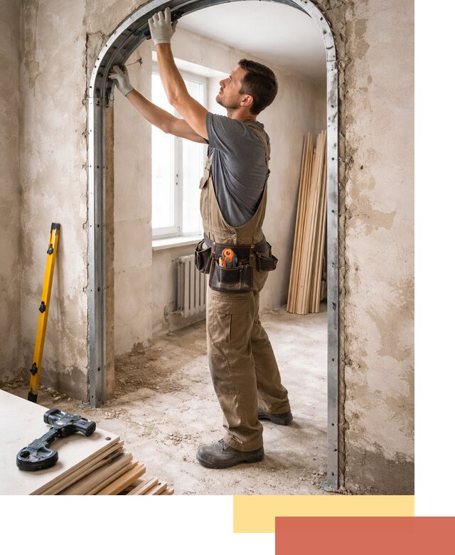 Устройство арочного проема в Череповце под ключ