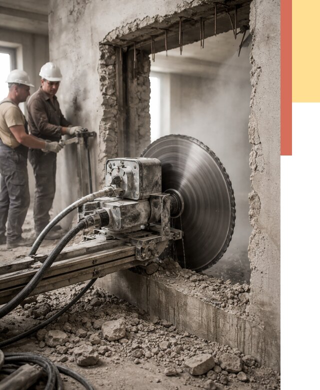 Алмазная резка проемов в Череповце от 4599 руб. быстро и недорого | ОТДЕЛОЧНИК-Чрп