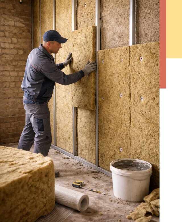 Утепление стен минватой в Череповце от 1380 руб./м2 — недорого и быстро | ОТДЕЛОЧНИК-Чрп