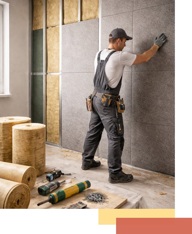 Профессиональная шумоизоляция стен в Череповце для квартиры и офиса