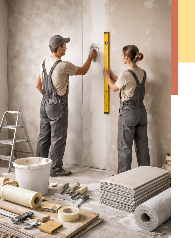 Отделка стен в Череповце от 1533 руб/м² — недорого, быстро, под ключ | ОТДЕЛОЧНИК-Чрп