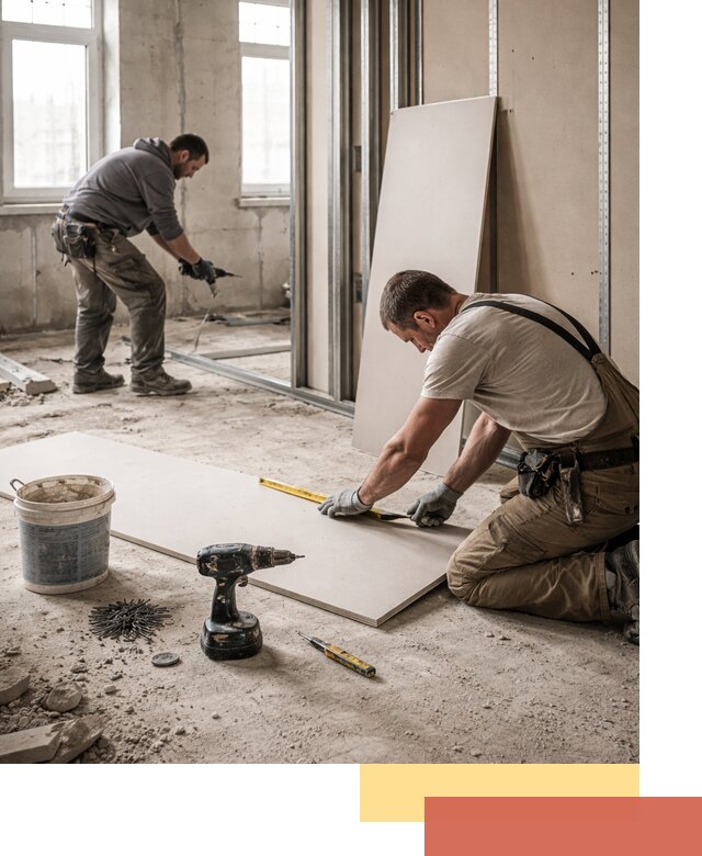 Кладка перегородок из ПГП под ключ в Череповце