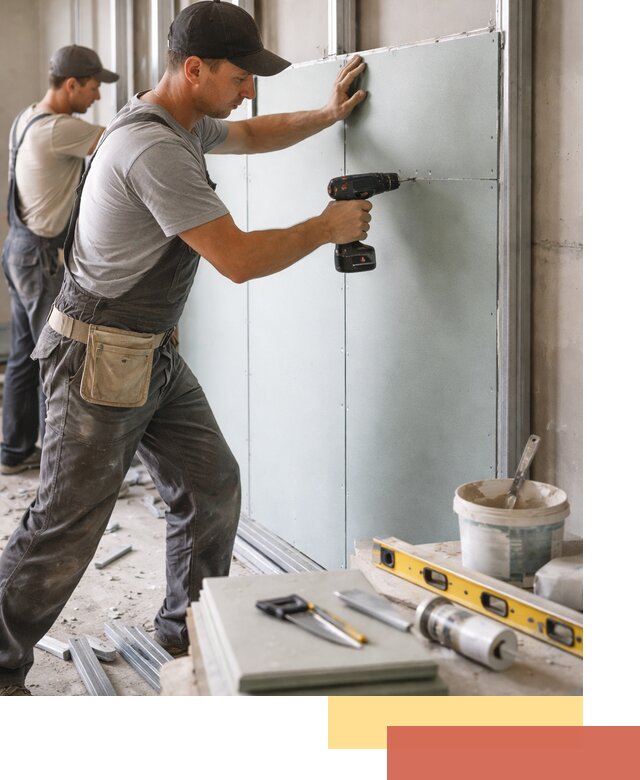 Кладка влагостойких перегородок ПГП в Череповце