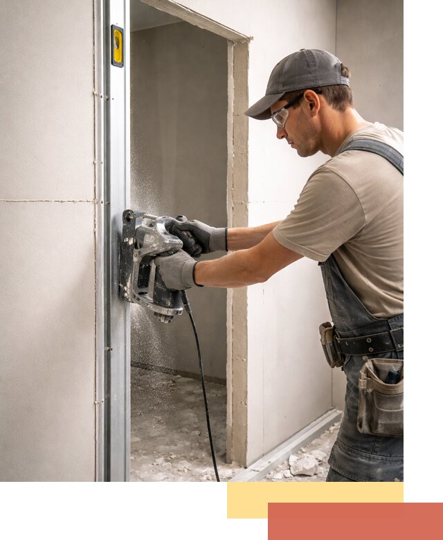 Устройство дверного проема в перегородке в Череповце