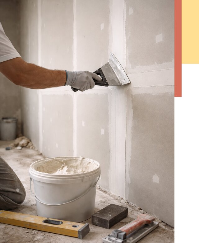 Шпаклевка перегородок из гипсокартона в Череповце от 2555 руб. — услуги ОТДЕЛОЧНИК-Чрп