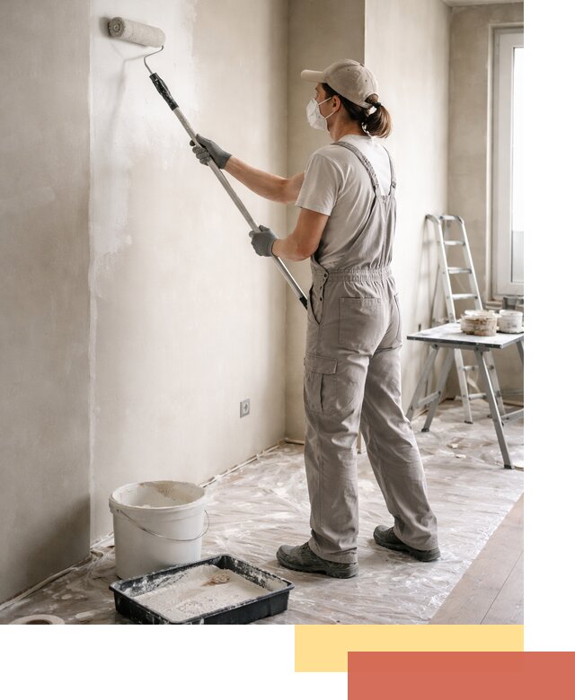 Покраска перегородок из гипсокартона в Череповце качественно и недорого