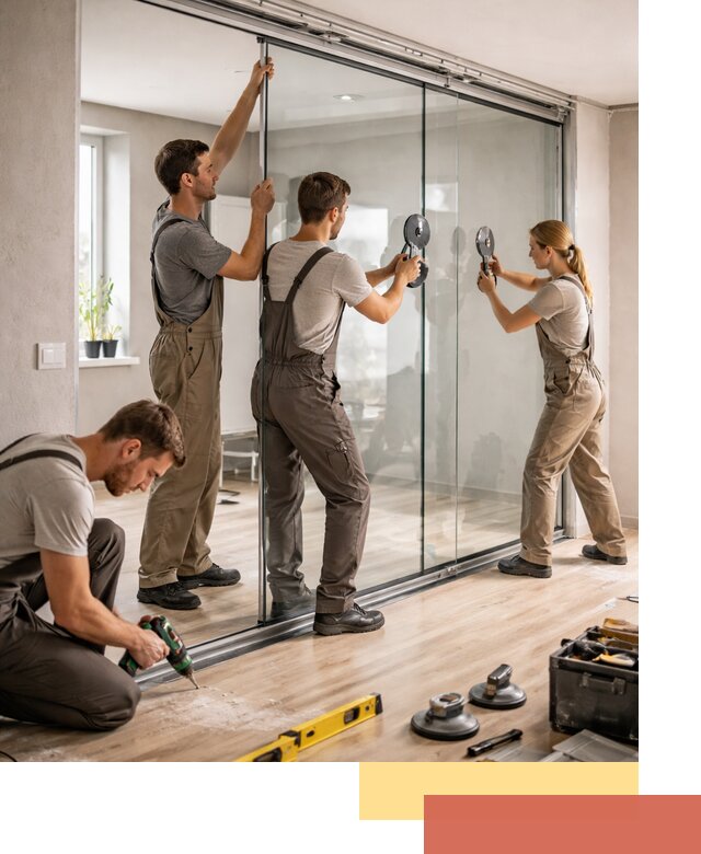 Изготовление стеклянных перегородок на заказ в Череповце