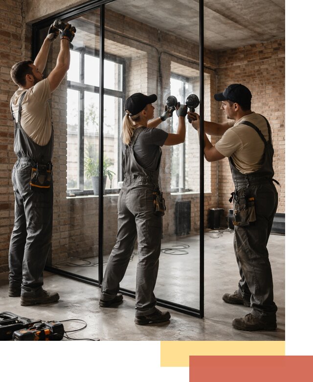 Стеклянные перегородки лофт — изготовление и монтаж в Череповце