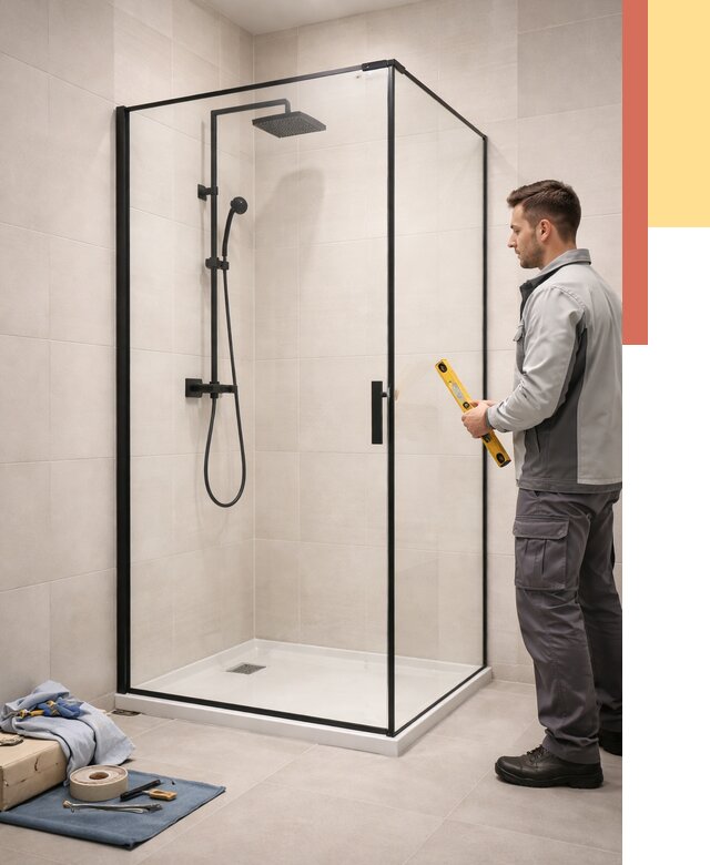 Стеклянные перегородки для душа в Череповце от 12776 руб. | Монтаж под ключ — ОТДЕЛОЧНИК-Чрп